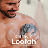 MainBasics Bath Shower Loofah Sponge Pouf (Set of 3)